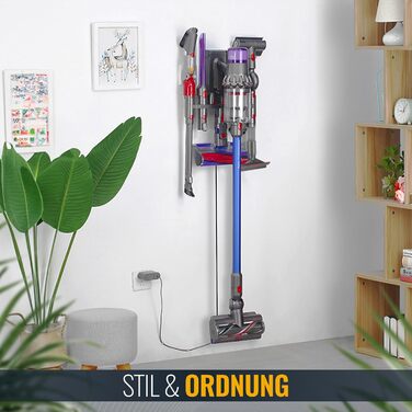 Аксесуари та запчастини для пилососа RICOO, сумісні з Dyson V7/V8/V10/V11/V12/V15, модель SH0602, сірі, якісний пластик, 232x42x85 мм
