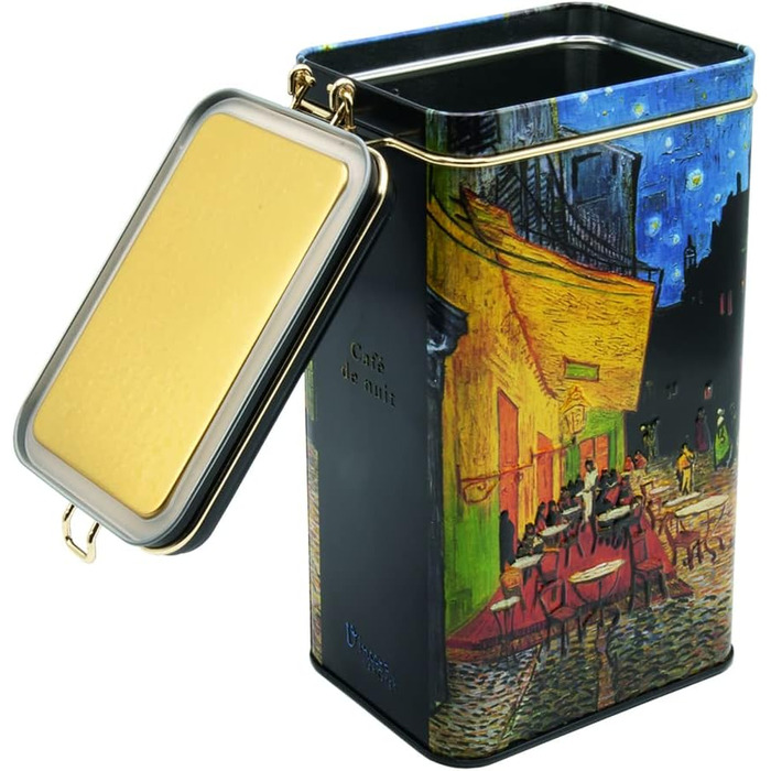 Металева банка для зберігання Fridolin 1,4 л з клямкою, для кави, Van Gogh: Cafe de Nuit