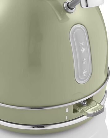 Електрочайник Swan Retro 1,8 л, вінтажний дизайн, 3000 Вт, автоматичне відключення, Strix контролер, бездротовий, BPA-free нержавійка, зелений