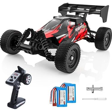 Радіокерований позашляховик DEERC 9205E 1:10 48 км/год 4WD Monstertruck з 2 акумуляторами, 2.4GHz, для дітей та дорослих