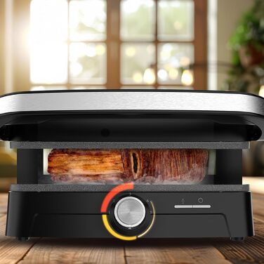 Електрогриль Cecotec Rock'nGrill 2000 з відкритим грилем, 2000 Вт, антипригарне покриття, регульована температура