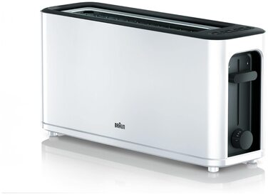 Тостер Braun HT3100WH Білий, 1 відділення, 7 режимів підсмажування, 1000 Вт