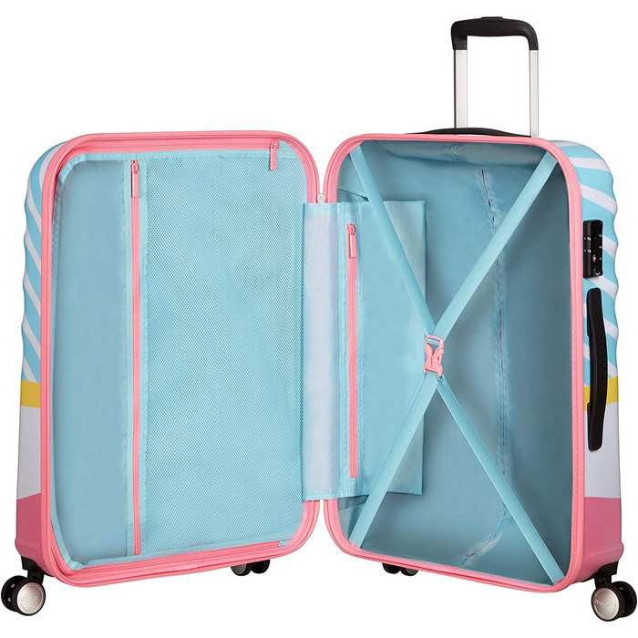 Валіза American Tourister Wavebreaker Disney Minnie Pink Kiss 67 см, 64 л, багатобарвна, спінер
