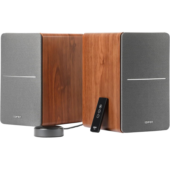 Активні WiFi-колонки Edifier R1280T+WiiM Mini, 42 Вт, Multiroom, Bluetooth, Hi-Res Audio 24Bit/96kHz, DSP, оптичний вхід, пульт, дерево
