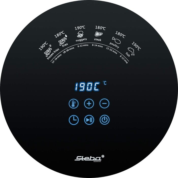 Аерофритюрниця Steba HF 1000, 3,5 л, гаряче повітря, до 80% менше жиру, для смаження, випікання та грилю