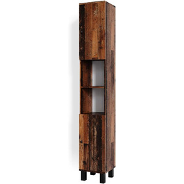 Високий шафа для ванної Vicco Fynn, дуб рустикальний, 30x190 см