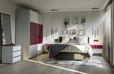 Комод Habitdesign з трьома шухлядами, матовий білий, 60х57х44 см