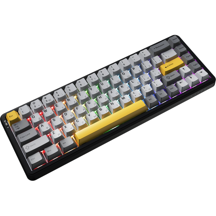 Дротова магнітна клавіатура Ajazz AK680 MAX Magnetic switches Black Gray Yellow (AK680-M-BGY-AW)