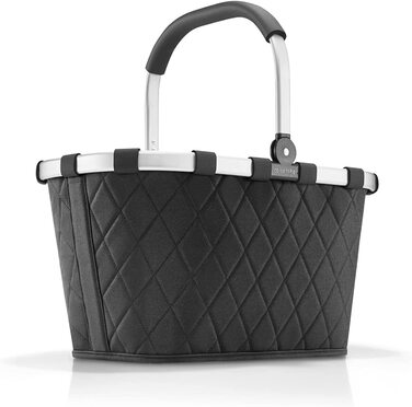 Кошик для покупок reisenthel carrybag Rhombus Black, водовідштовхуючий, місткий, із внутрішньою кишенею, міцний, елегантний дизайн