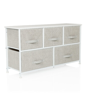 Комод FOLDAR 100x30x55см 5 відділень сірий hjh LIVING