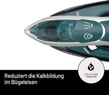 Парова праска Imetec ZeroCalc Z1 2500 з антикальцієвою технологією, багатоступінчастою нержавіючою підошвою, 2200 Вт, паровий удар 120 г/хв, система Calc-Clean