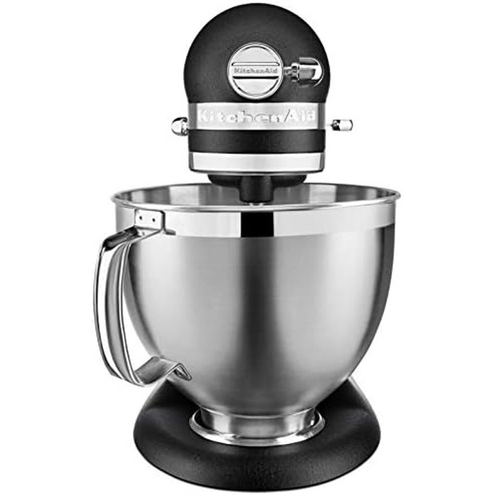 Кухонна машина KitchenAid Artisan: планетарний міксер з чашами 4.8 л та набором насадок із нержавіючої сталі, чорний чавун