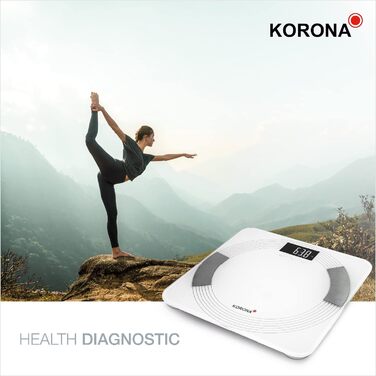Діагностичні ваги Korona DEBBY 73510 з аналізом жиру, води, м’язової маси, BMI, до 180 кг