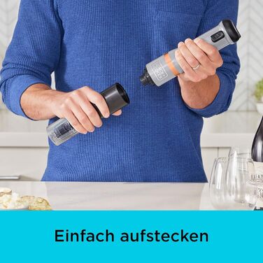 Погружний блендер BLACK+DECKER BCKM1011KGF: акумуляторний, 7.2V, з насадкою-відкривачкою, 5 швидкостей, 700 мл