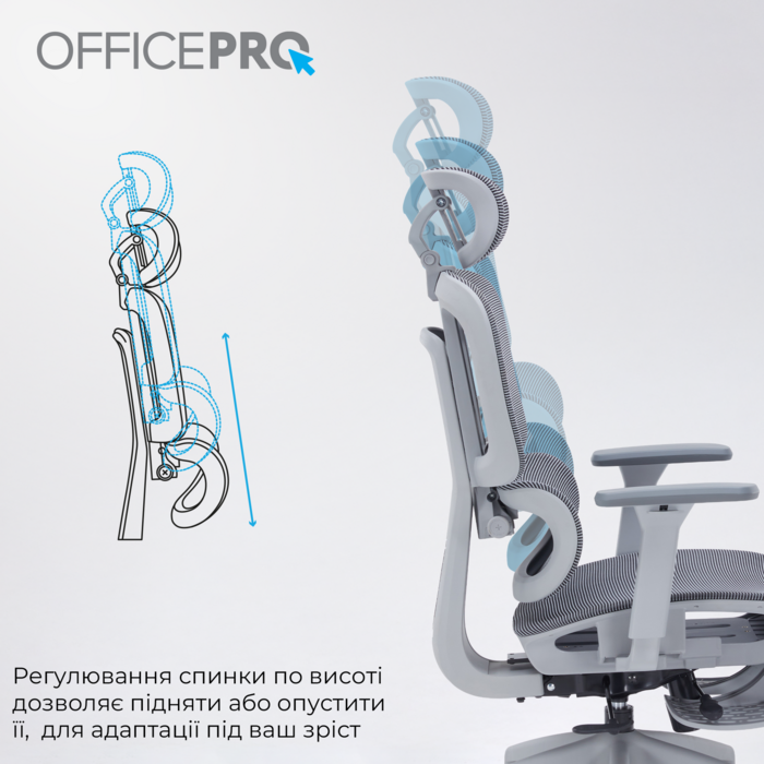Крісло офісне OfficePro Skyline OC750-G-DG-DG