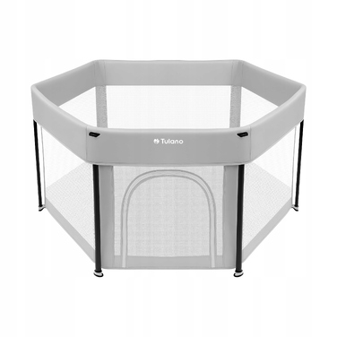 Дитячий манеж-вігіль TULANO COZY 30, складаний ігровий загін 125x125 см, сірий