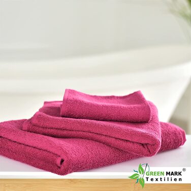 Набір рушників NatureMark 8 шт. з махрової бавовни: 4 гостьові, 2 для рук, 2 банних, рожеві, 100% бавовна