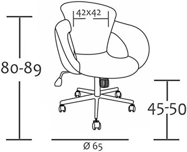 Офісне крісло SixBros біле, ергономічне, модель M-65335-1/725