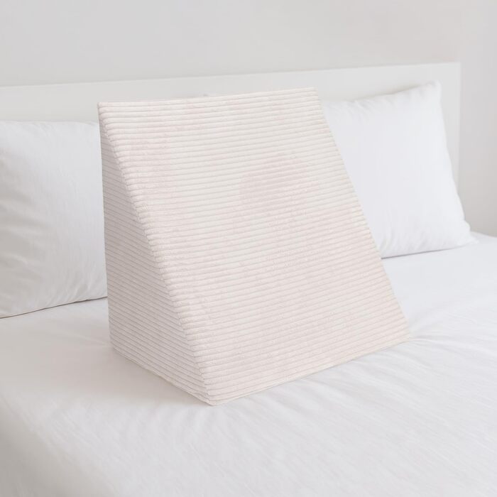 Подушка для читання Selfitex Breitcord 60x50x30 см (Німеччина), антрацит. Ортопедична подушка для спини та ніг з пам'яттю форми, знімний чохол.