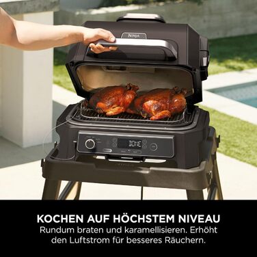 Решітка для запікання та копчення Ninja Woodfire XL, для великих шматків м’яса, легко очищується, офіційний аксесуар, сумісна з грилем Ninja Woodfire XL BBQ OG850/OG901