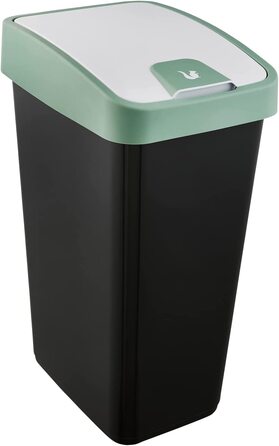 Преміум сміттєвий бак keeeper з фліп-кришкою, Soft Touch, 45 л, Nordic Green