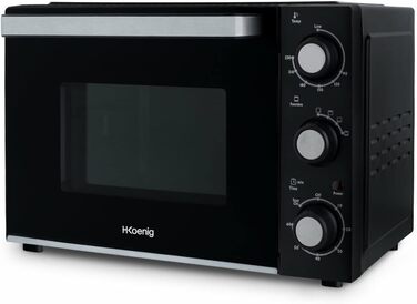 Міні-піч H.Koenig FO42, 42л, 230°C, 5 режимів, таймер 90хв, конвекція, гриль, з щипцями, крихтозбірник, поворотний насадка, 2000W