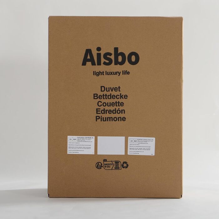 Ковдра Aisbo 135x200 см, всесезонна, 300 GSM – стьобана, м’яка та зручна, без подушки
