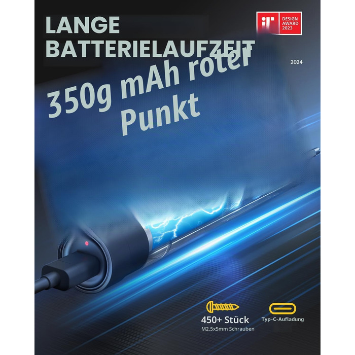 Акумуляторний шуруповерт Fanttik E1 MAX 50-в-1: Прецизійний набір для ремонту iPhone, ноутбуків, окулярів (срібний)