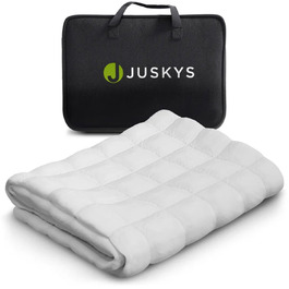 Обтяжена ковдра Juskys Anti-Stress 5 кг, 135x200 см, терапевтична ковдра зі скляними кульками, бавовна та мікрофібра для дорослих