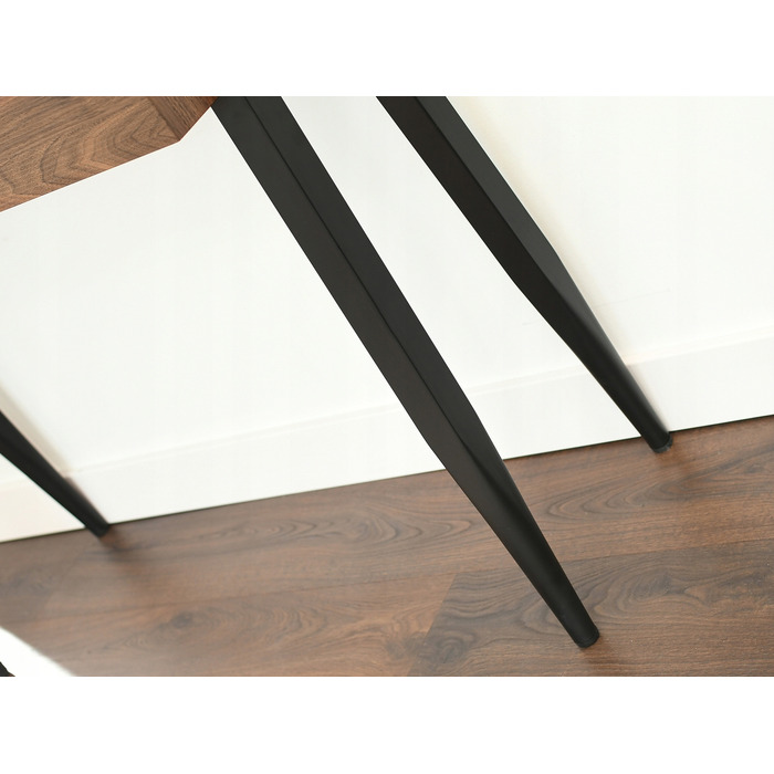 Консольний столик Mebel-Partner, чорний / напівглянцевий горіх, 105 x 75 x 35 см