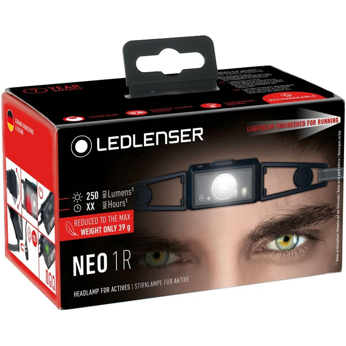 Лобовий ліхтарик Led Lenser NEO1R, LED, універсальний розмір
