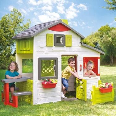 Дитячий будиночок Smoby Neo Friends Haus - для хлопчиків та дівчаток від 3 років, розширюваний, для вулиці та в приміщенні