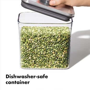 OXO SteeL прямокутний контейнер для зберігання продуктів 1,6 л, герметичний, із кришкою, нержавіюча сталь