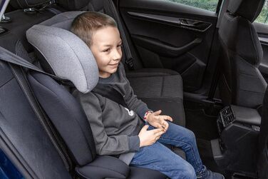 Дитяче автокрісло Booboo Safety Berlin i-Size без Isofix, від 1 року, для зросту 76-150 см, зростаюче, чорний/сірий