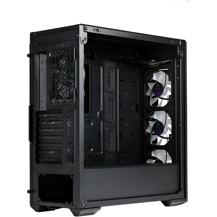 Корпус для ПК Cooler Master MasterBox 520, Mid-Tower ATX, 4 встановлені вентилятори, гартоване скло, ARGB-контролер, чорний