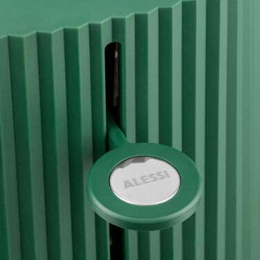 Тостер Alessi Plissé MDL08 W зелений - дизайн, 6 рівнів підсмажування, 850 Вт, термостійкий пластик, європейська вилка