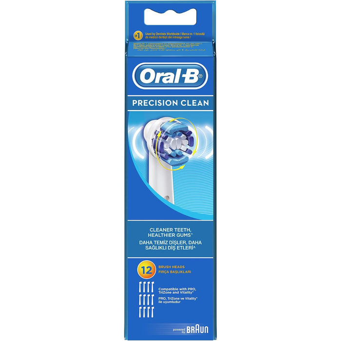 Смінні насадки для електричної зубної щітки Oral-B Precision Clean, 12 шт.