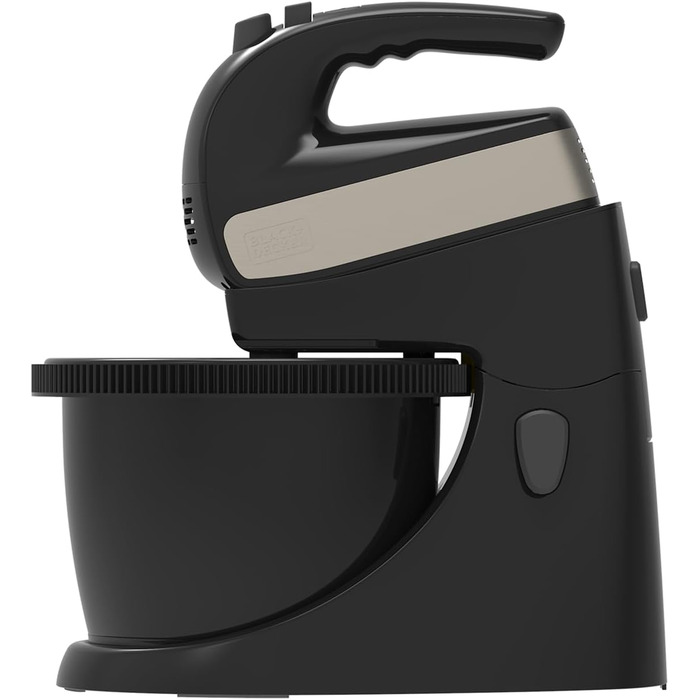 Кухонний міксер BLACK+DECKER BXMXA500E, 500 Вт, 2,5 л, 5 швидкостей, турбо, знімна чаша, насадки для замішування і збивання