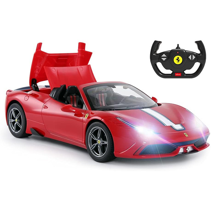 Радіокерований автомобіль Rastar Ferrari 458 Special A, червоний кабріолет 1:14 з автоматичним відкриттям/закриттям
