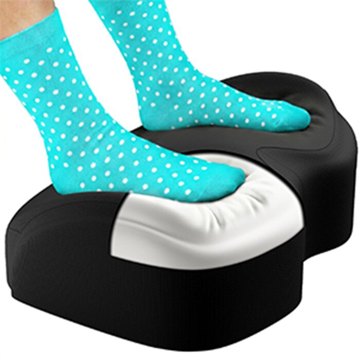 Підставка для ніг Everlasting Comfort під стіл з піни Memory Foam, чорна - для комфорту в офісі та вдома
