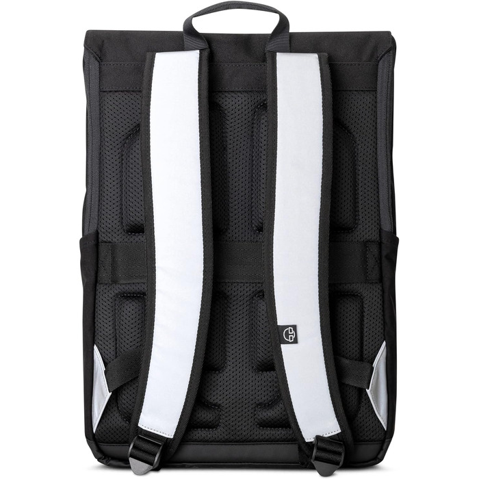 Рюкзак Johnny Urban Mika Reflective чорний, водовідштовхувальний, рефлективний, для чоловіків та жінок, роллтоп для велосипеда, університету, школи