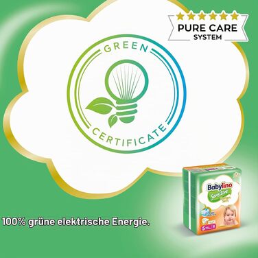 Дитячі підгузки Babylino Sensitive розмір 5 Junior (11-16 кг), 132 шт