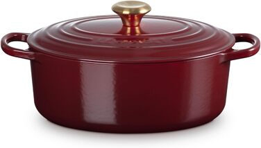 Le Creuset Signature Казанок з чавуну з кришкою, овальний, 29 см, 7,5 л, для всіх типів плит, включаючи індукцію, колір Chambray