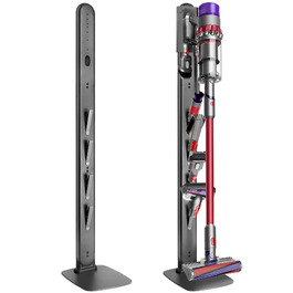 Металевий стійка-тримач для пилососа JUPELI, сумісний з Dyson V16, Gen5, V15, V12, V11, V10, V8, V7, V6, підставка для пилососа та аксесуарів, без свердління, темно-сірий