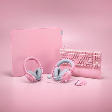 Ігрова гарнітура Razer BlackShark V2 X Quartz Pink — дротова навушники для кіберспорту, 7.1 Surround Sound, мікрофон Hyperclear, 50мм драйвери Triforce, рожева