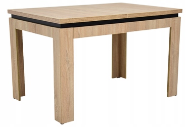 Обідній стіл ARTISAN (80x120 см, розкладний до 160 см) та 4 оббиті стільці сірого кольору