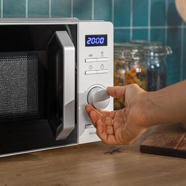 Мікрохвильова піч Cecotec Proclean 5010 Inverter White, 700 Вт, 19 л, 5 режимів, 8 програм, таймер 30 хв, звуковий сигнал, тарілка 245 мм