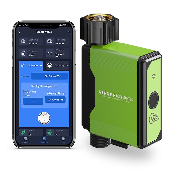 Bluetooth поливний комп'ютер з турбінним лічильником води, 10 програм, Tuya/Smart Life