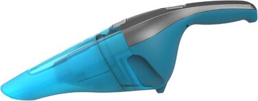 BLACK+DECKER 2-в-1 ручний пилосос для вологого і сухого прибирання, 7.2В, насадка-гумова ліпа для вологого прибирання, прозорий контейнер, зарядна станція з кріпленням на стіну, щітка, модель WDC215WA