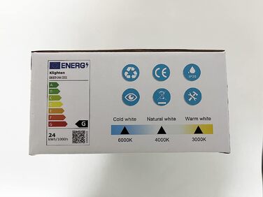 Klighten LED настінні світильники 24W, 2 шт, сучасні, для вітальні, спальні, коридору, теплий білий 3000K, темно-сірі